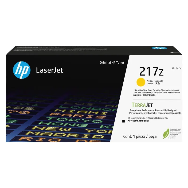 ตลับหมึกโทนเนอร์ HP W2172Z สีเหลือง